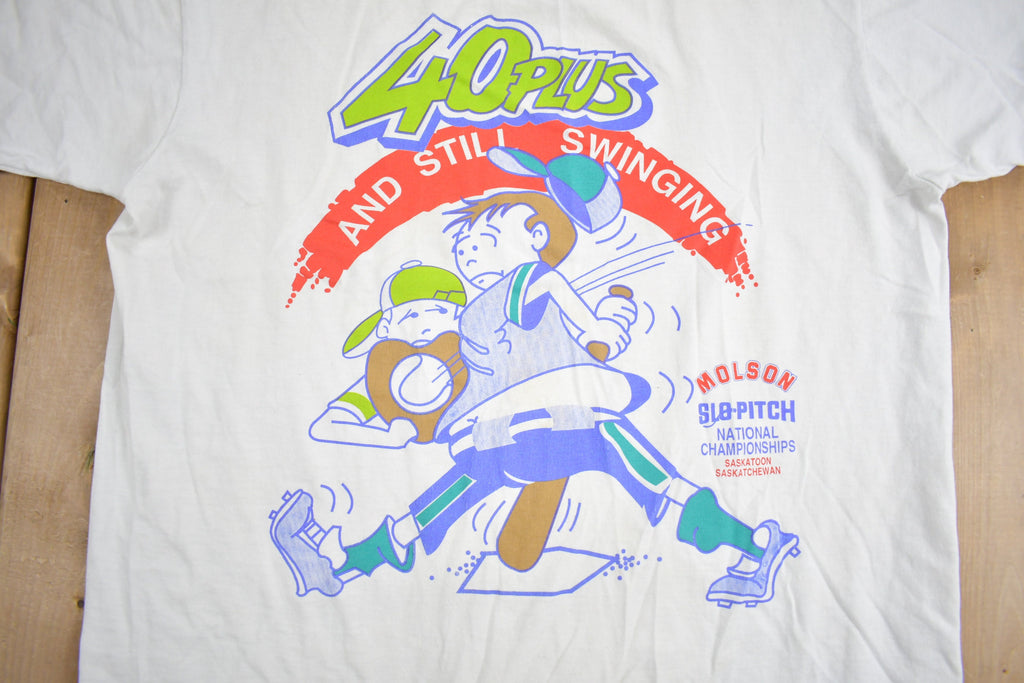 Vintage 1990s Slo Pitch National Championships Graphic T Shirt