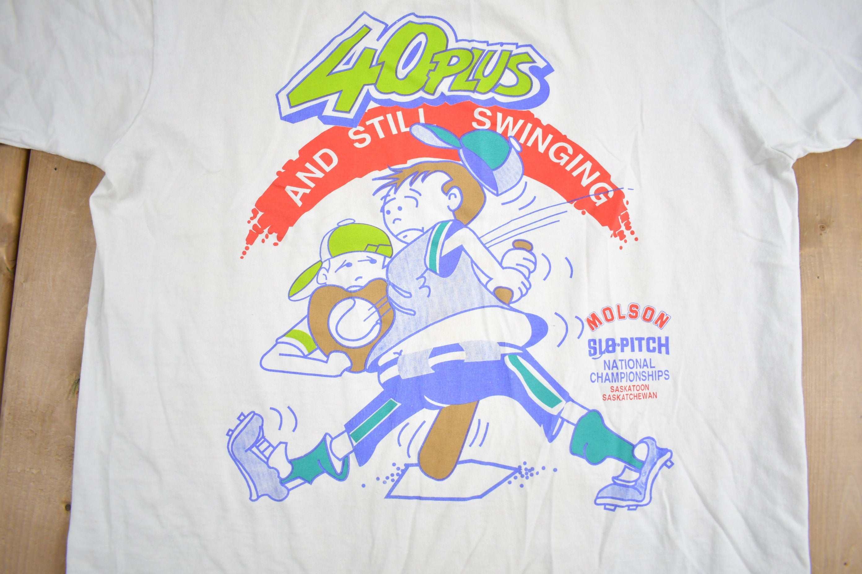 Vintage 1990s Slo Pitch National Championships Graphic T Shirt