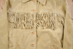 Vintage 1980s Suede Leather Fringe Jacket
