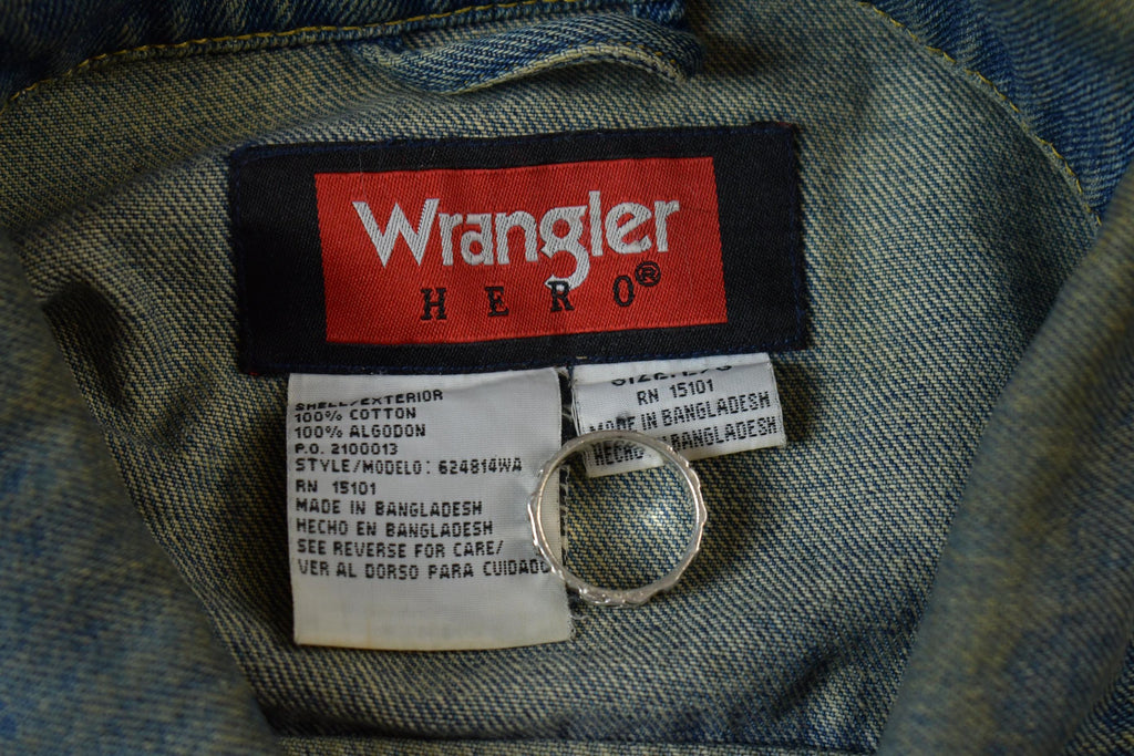 Vintage Y2K Wrangler Denim Trucker Jacket - Large