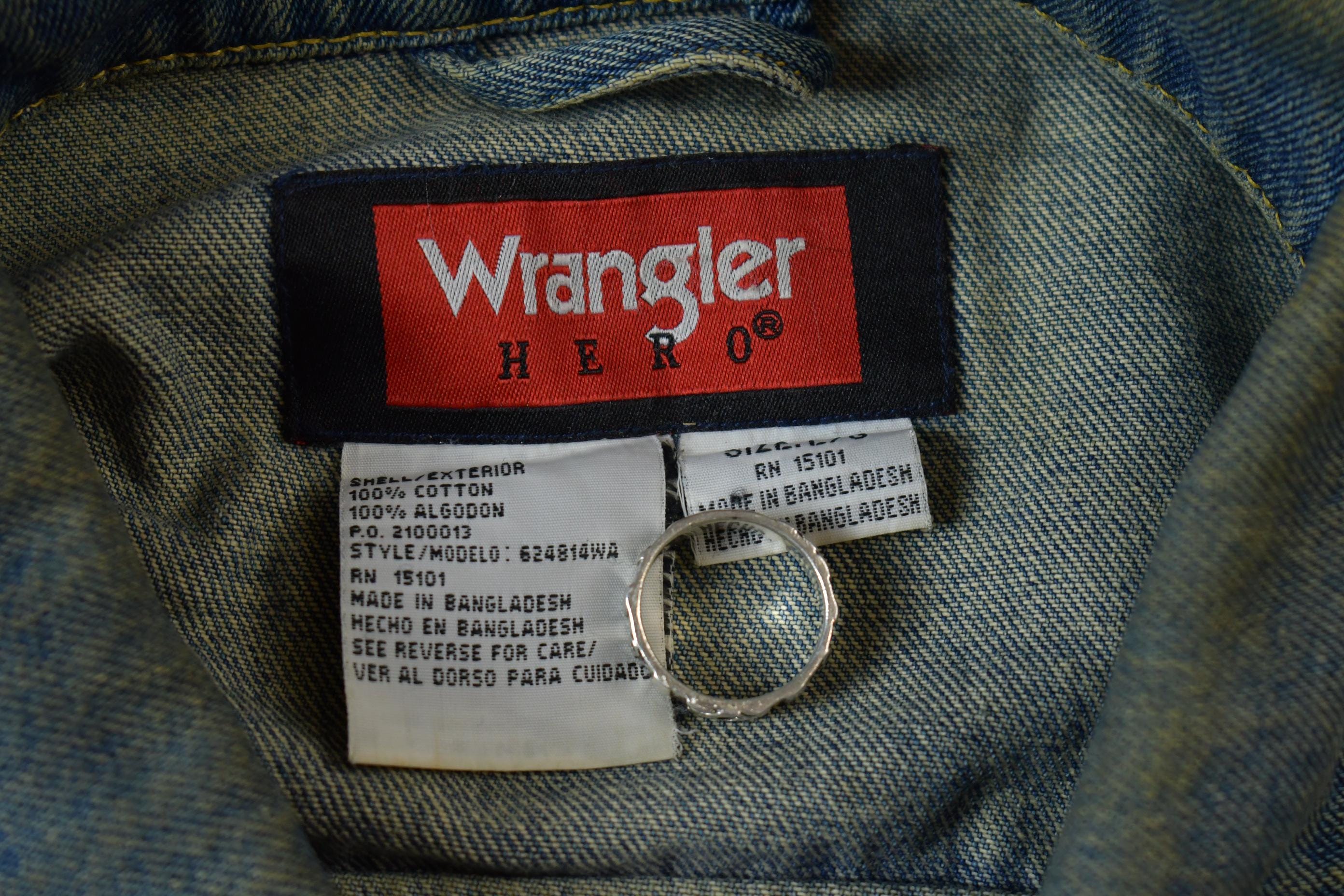 Vintage Y2K Wrangler Denim Trucker Jacket - Large