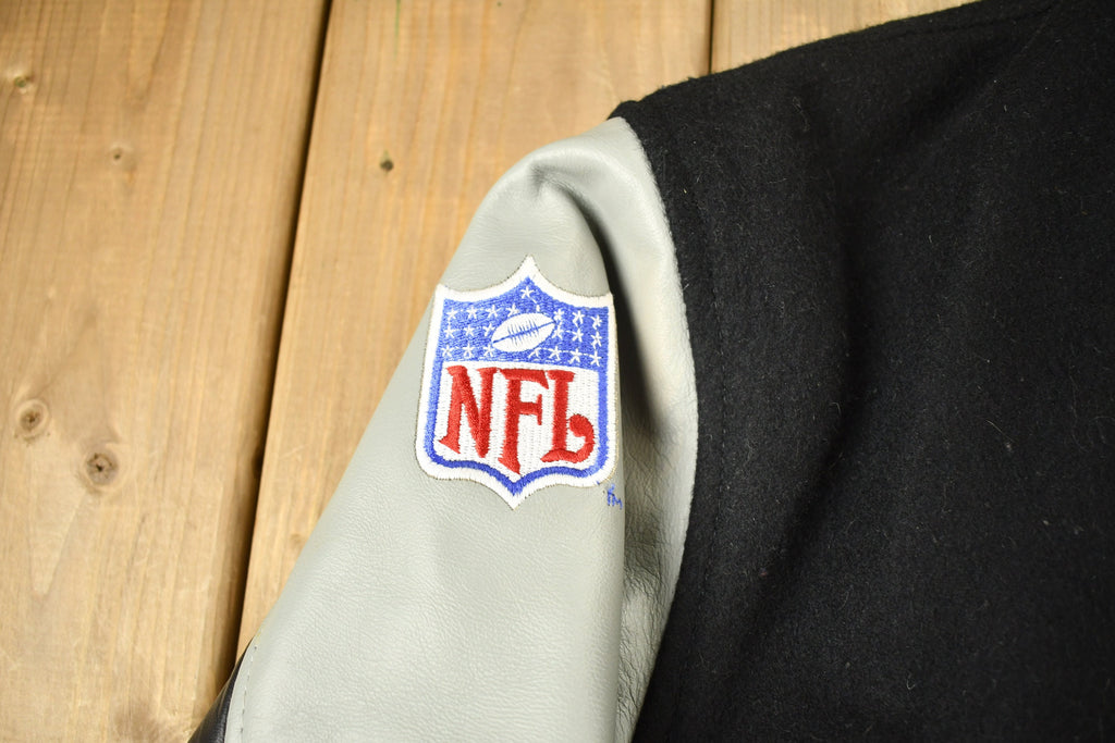 Vintage 1990s FOX NFL Sunday Garth Brooks Leather Varsity Jacket