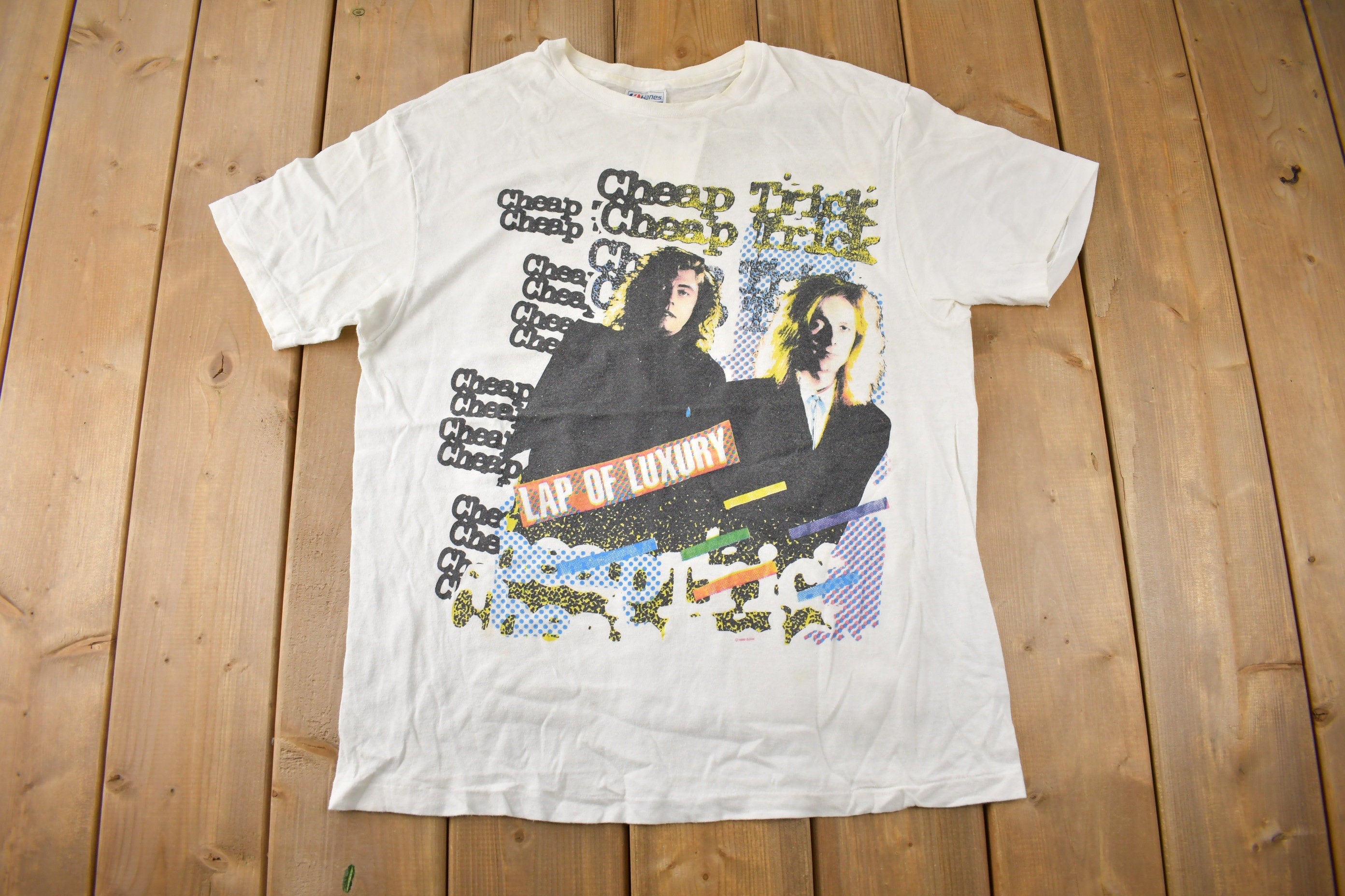 Vintage 1988 Cheap Trick Lap Of Luxury Tour Promo T Shirt Made In USA