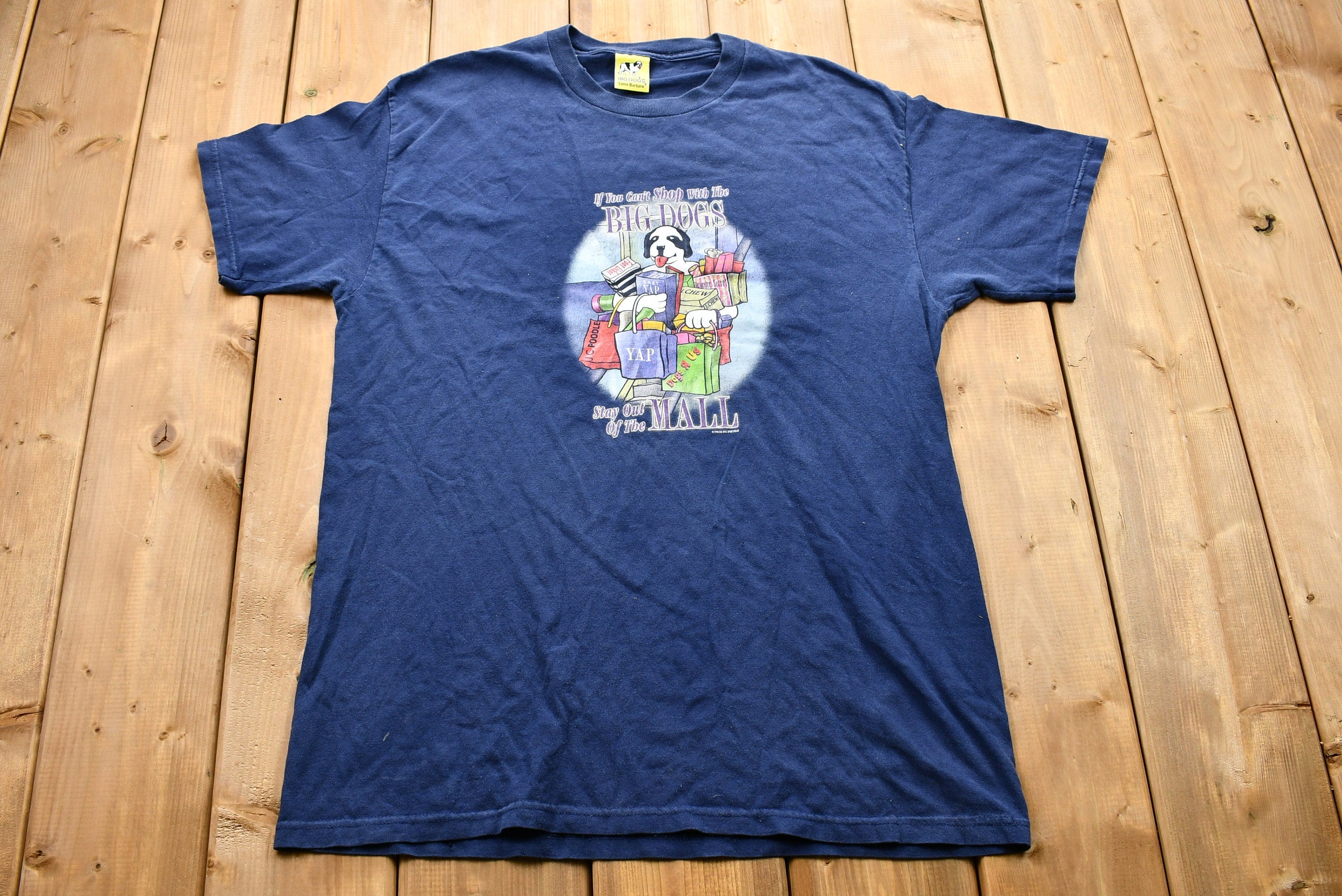 Vintage 1998 Distressed Big Dog Sportswear Graphic T-Shirt