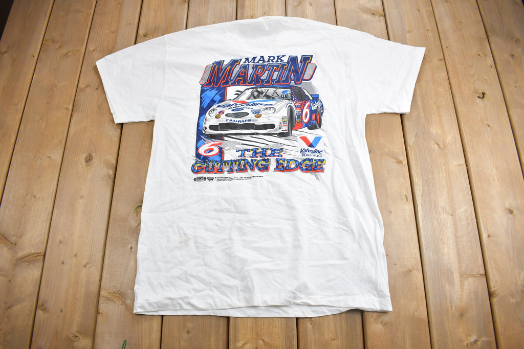 Vintage 1996 Mark Martin The Cutting Edge Racing Graphic T Shirt
