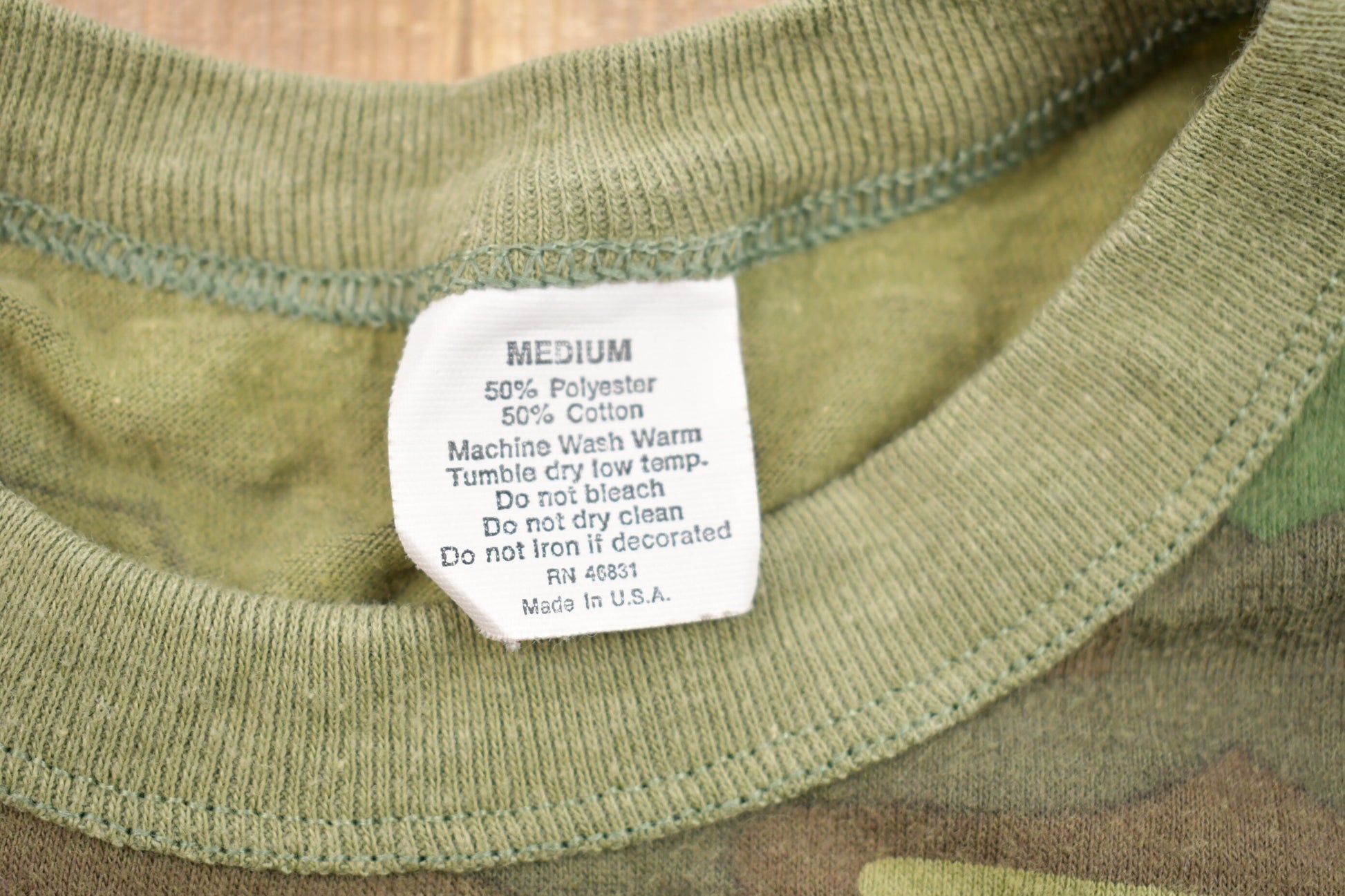 Vintage 1982 Harley "Live to Ride, Ride to Live" Camo T Shirt / Cycle Center / Rare Vintage / Streetwear / Single Stitch / Made In USA