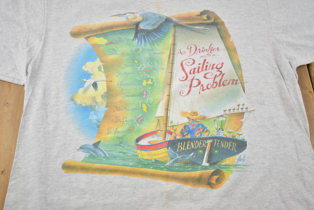 Vintage 1990s Caribbean Soul Sailing Vacation Made In USA Shirt