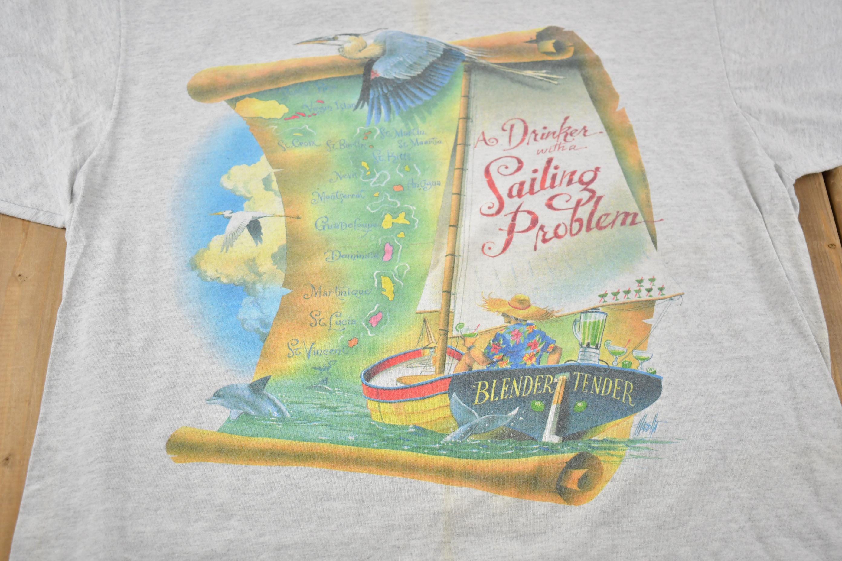 Vintage 1990s Caribbean Soul Sailing Vacation Made In USA Shirt