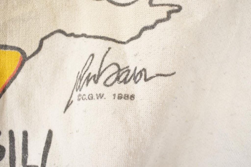 Vintage 1986 Another Bill Cartoon Duck Graphic Print Crewneck Sweatshirt Mens M