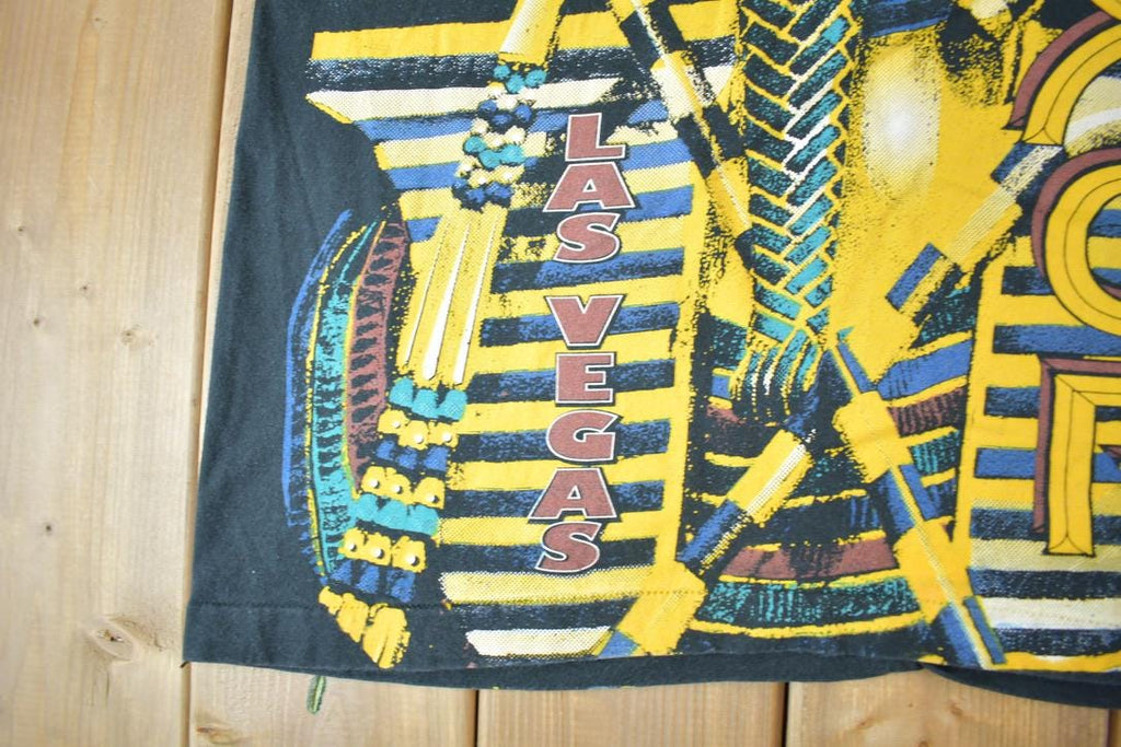 Vintage 1990s Luxor Las Vegas King TUT Souvenir Sing Stitch Travel T-Shirt Made In USA