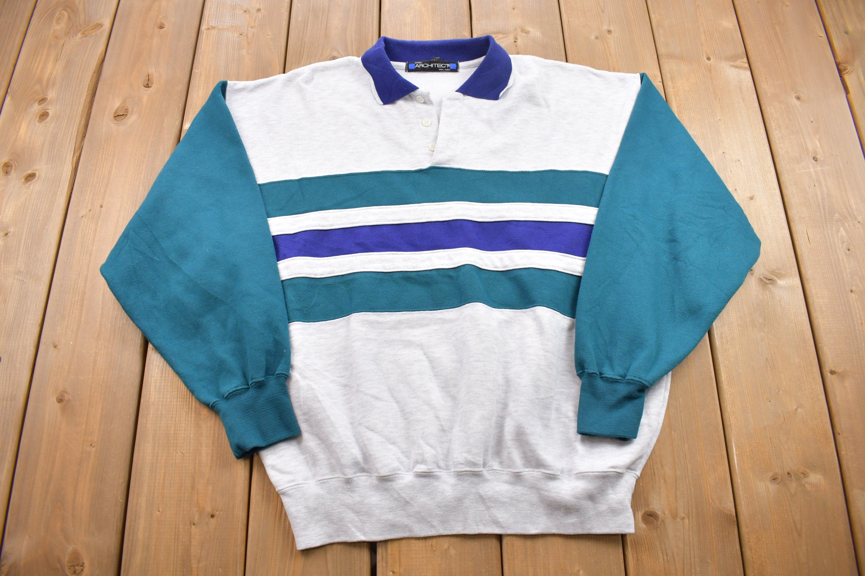 Vintage 1990s Architect Collared Sweatshirt