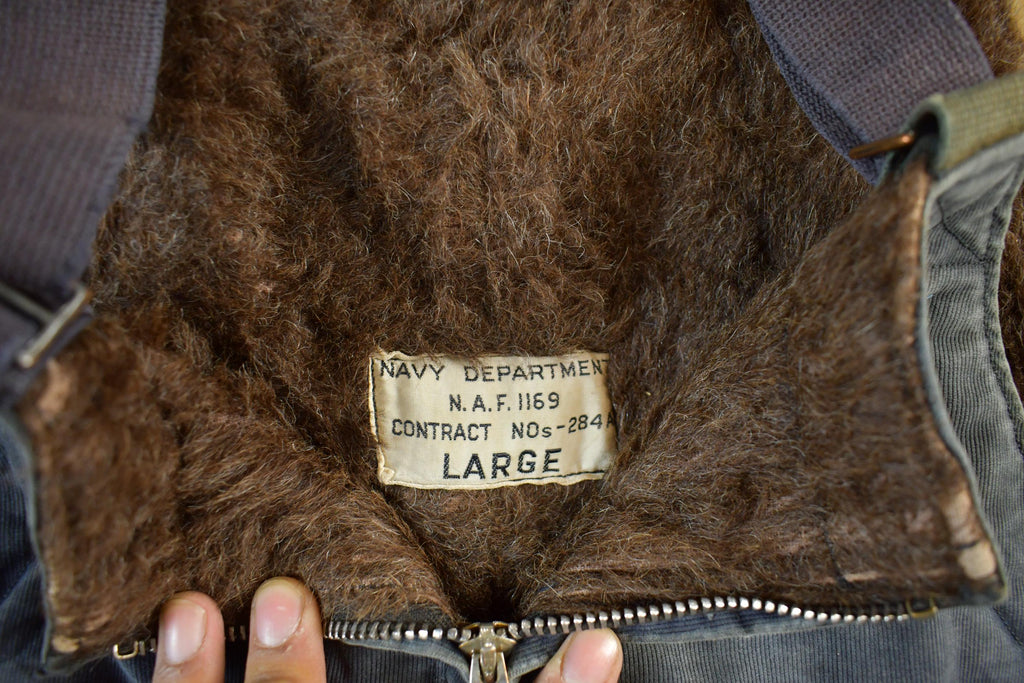 Vintage 1940s Navy Deck Bib Overalls WWII Men's Large