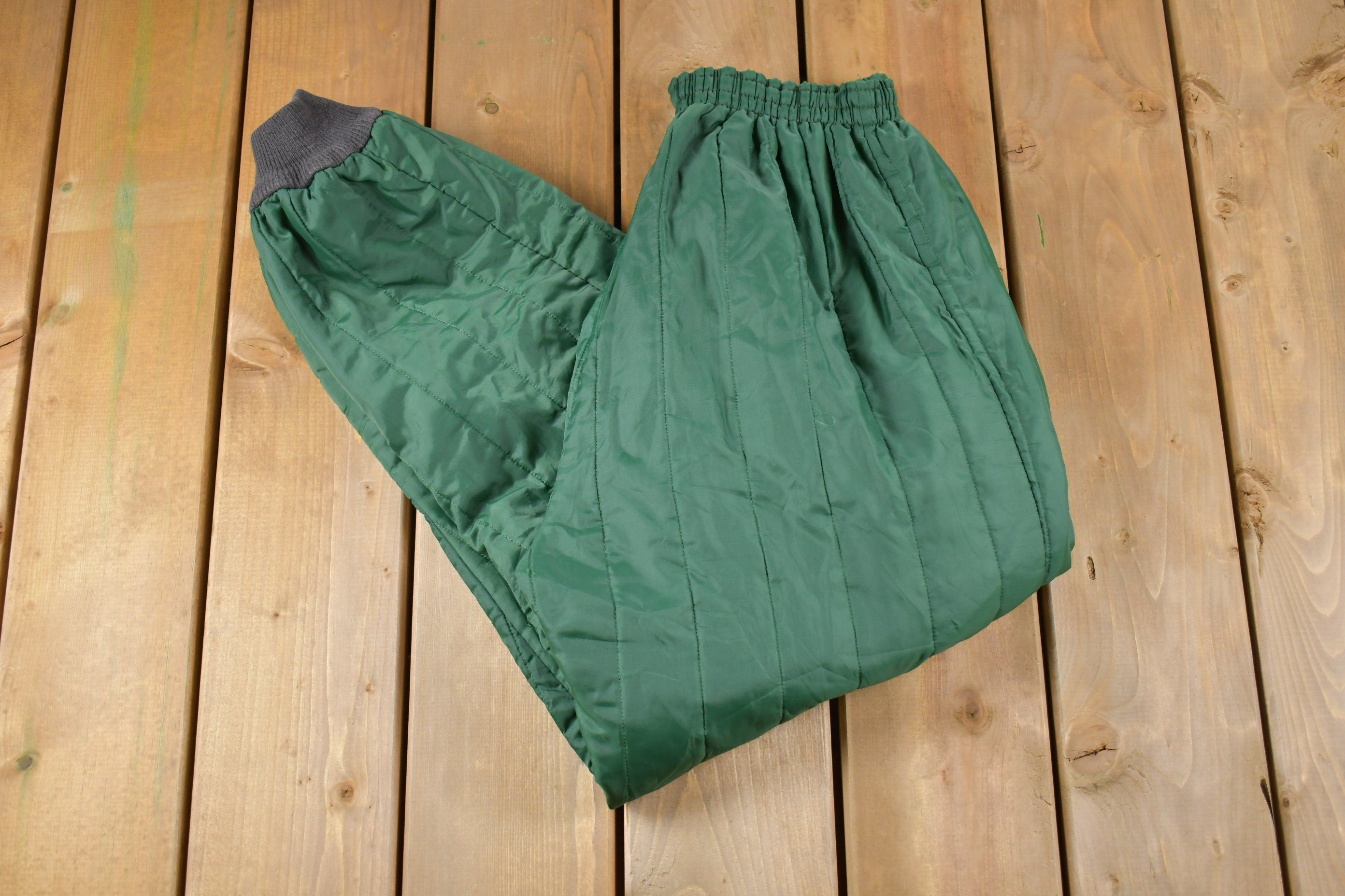 Vintage 1990s Green Insulated Snow Pants Size M