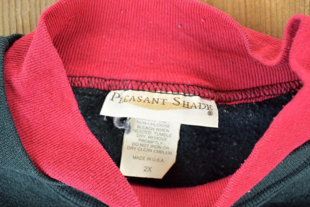 Vintage 1990s Poinsettia Double Collar Outdoorsman Crewneck Sweatshirt