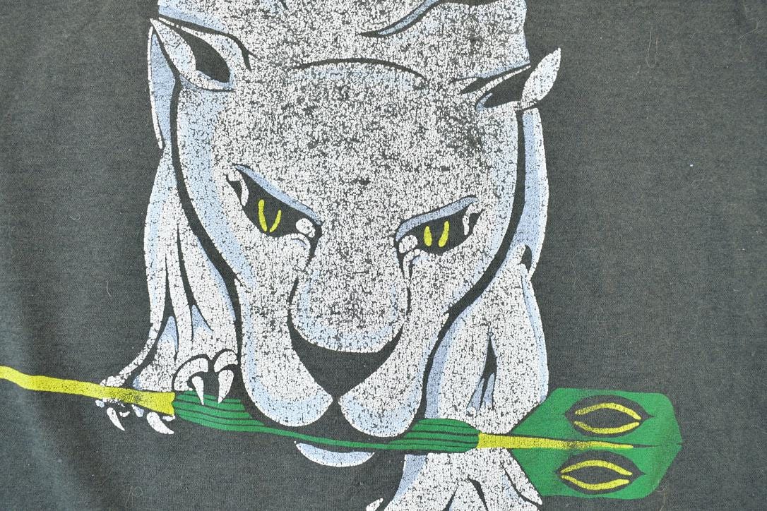 Vintage 1980s Panther Rose Single Stitch Graphic Print T-Shirt