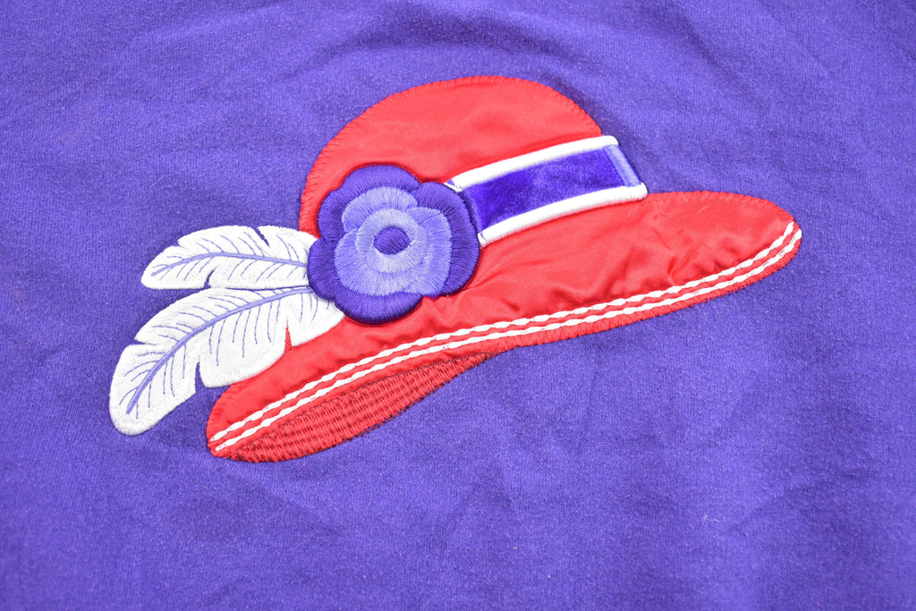 Vintage 1990s Embroidered Hat Crewneck Sweatshirt
