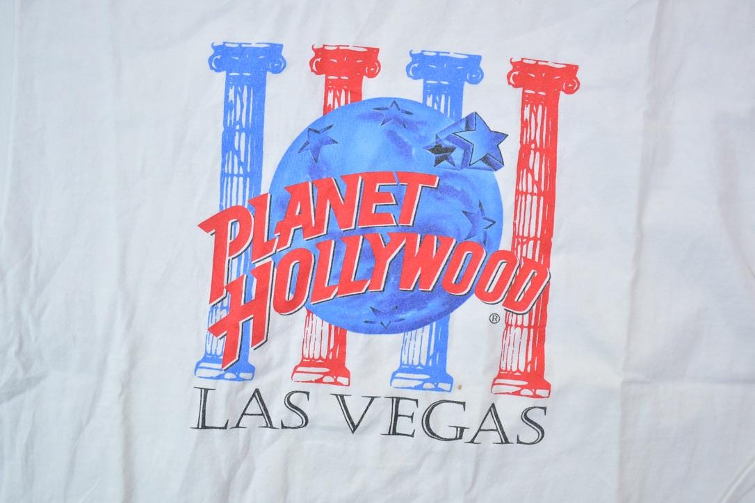 Vintage 1990s Planet Hollywood Las Vegas Souvenir T-Shirt