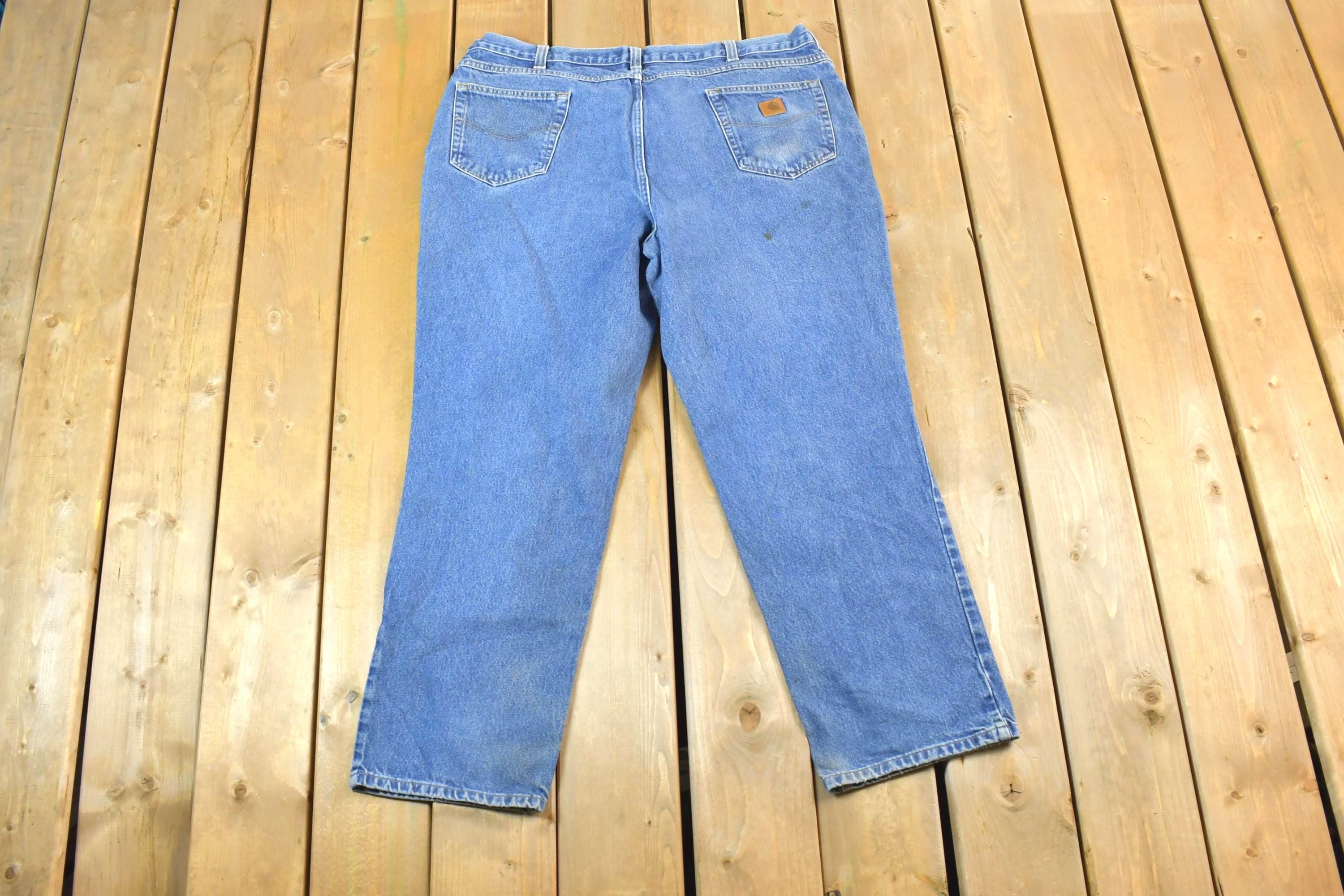 Vintage 1990s Carhartt Work Denim Jeans Size 42x32