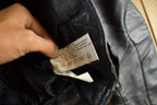 Vintage 1990s Genuine Leather Biker Jacket Padded Sleeve Adult Large