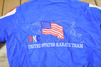 Vintage 1990s United States Karate Team Jacket  Embroidered  Made In USA  King Louie