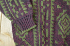 Vintage 1990s The Mens Store Knit Abstract Pattern Crewneck Sweater Made In USA