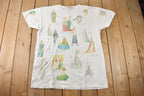 Vintage 1999 Fashion Of The Millennium All Over Print Graphic T Shirt Made In USA