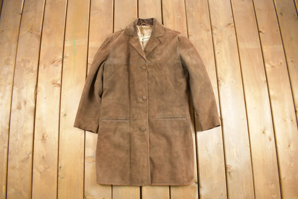 Vintage 1970s Eglseder Suede Leather Full Length Jacket