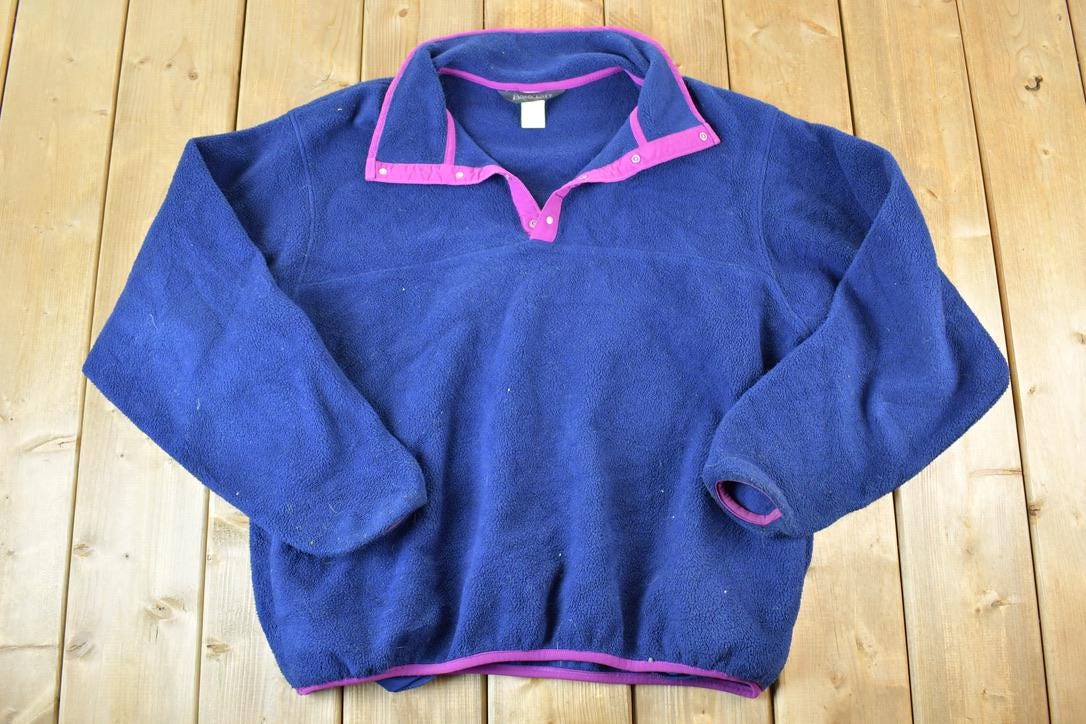 Vintage 1990s Lands End Fleece Outdoorsman Sweater Mens L