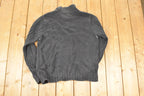 Vintage 1990s Polo Jeans Company Quarter Zip Cable Knit Collared Sweater Men's M