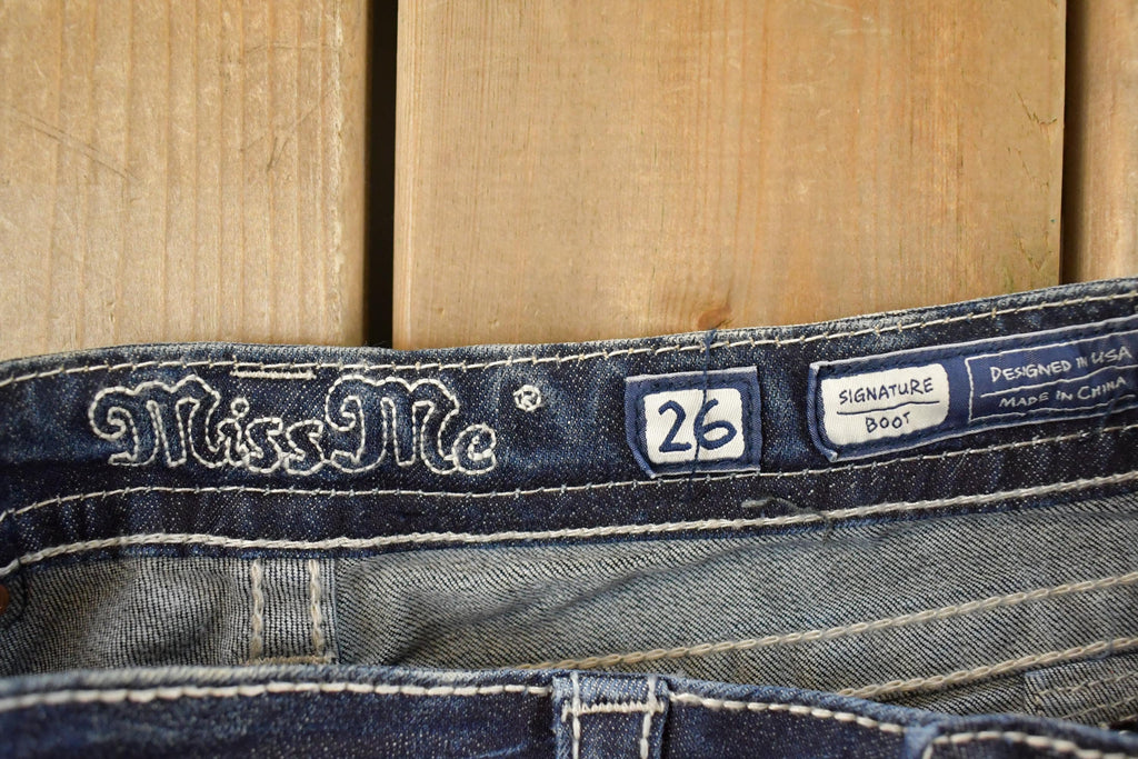 Vintage Deadstock Y2K Miss Me Bedazzled Low Rise Jeans Women's Size 26x31