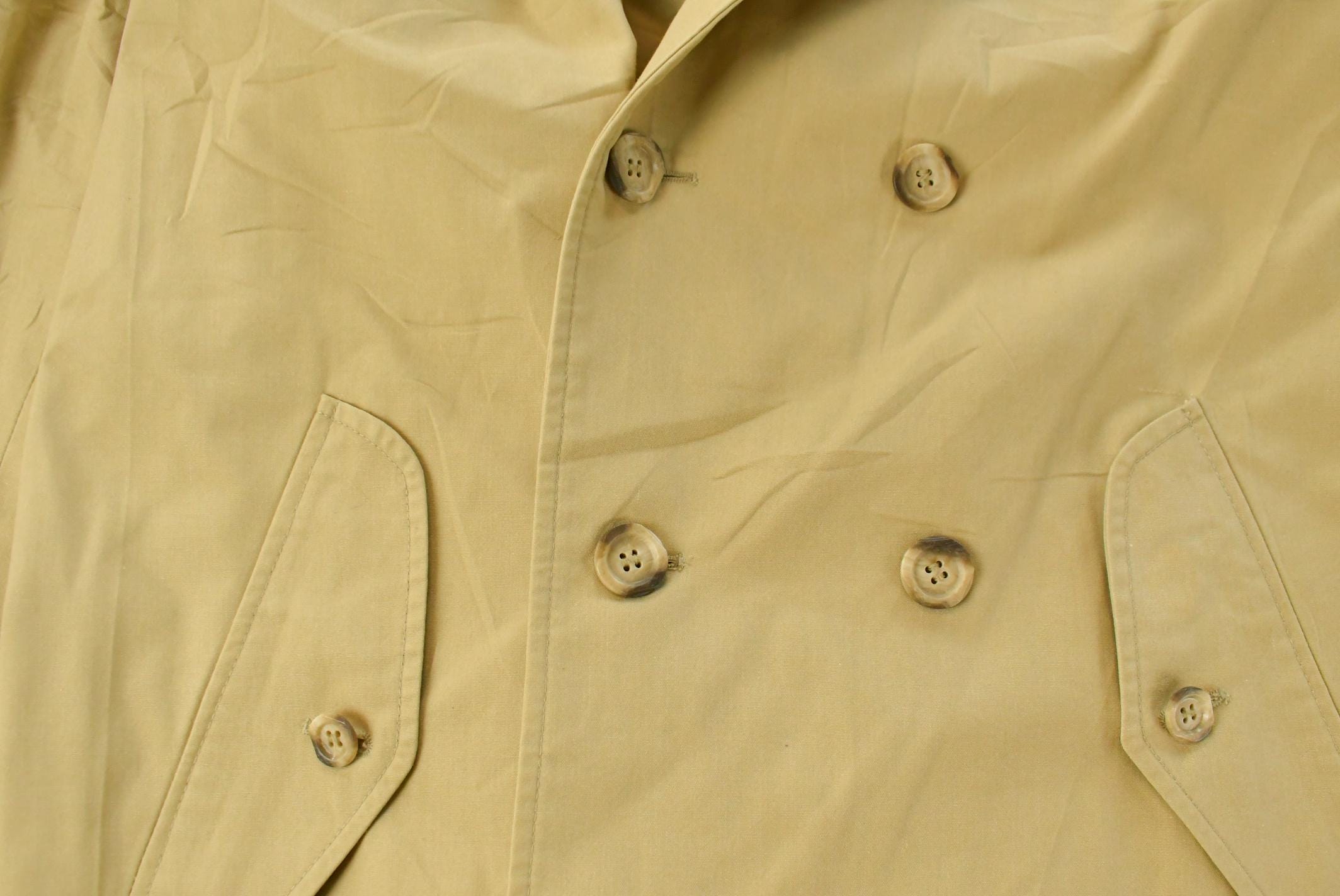 Vintage 1980s Plaid Lined Trench Coat Men's 40R /