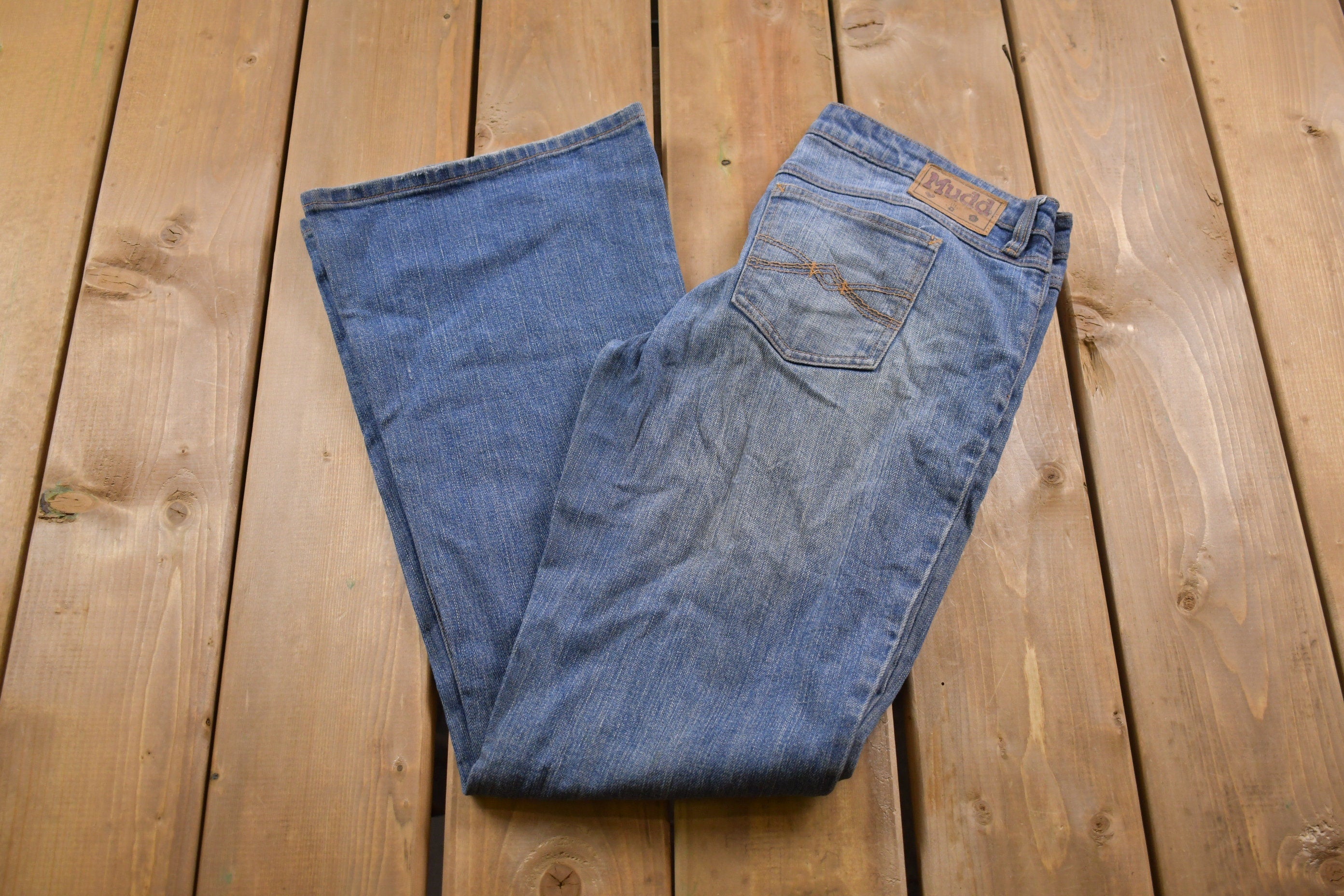 Vintage 1990's Mudd Light Wash Denim Bell Bottoms 30 x 31