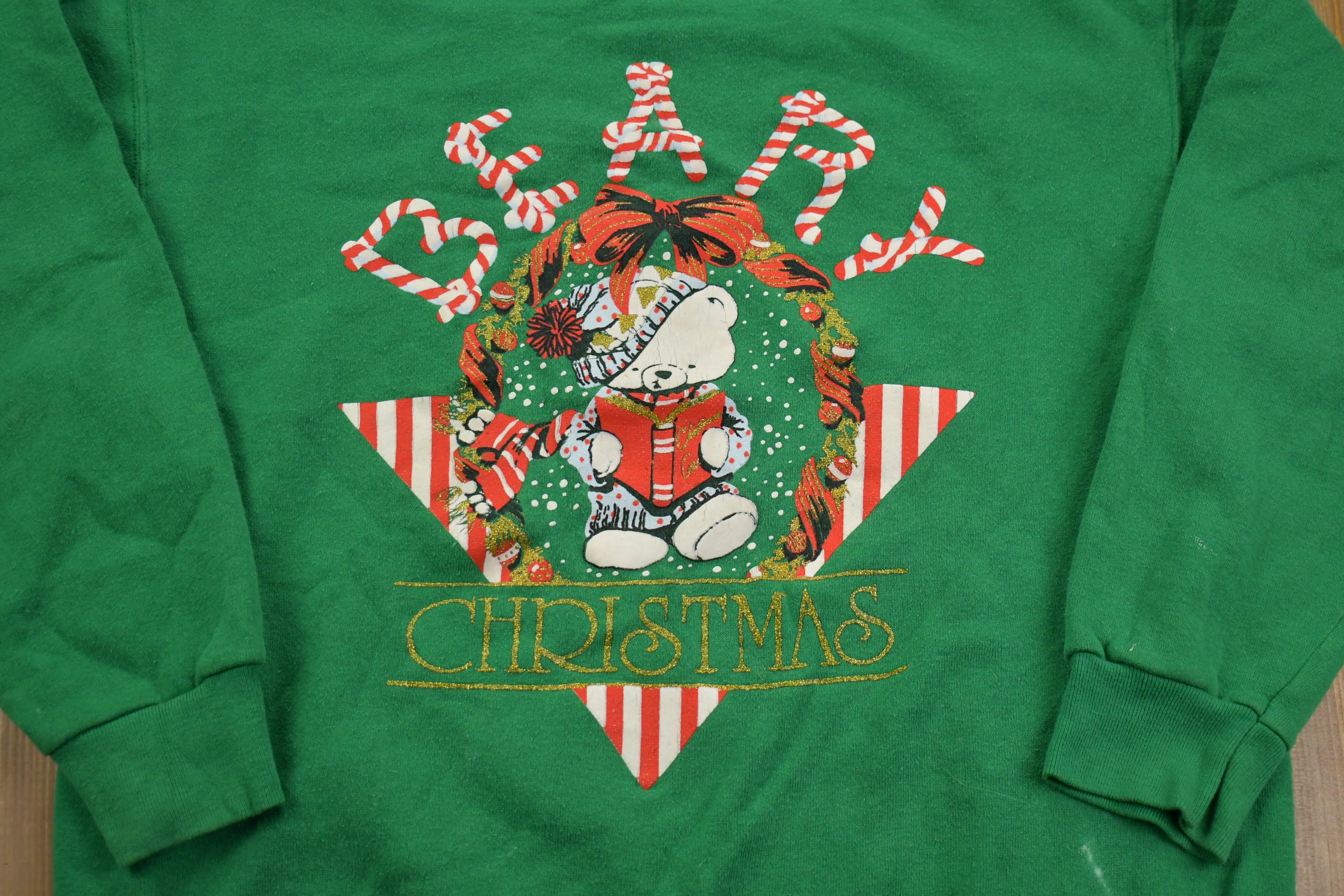 Vintage 1990s Cute Grandma Style Crewneck Sweater Made In USA