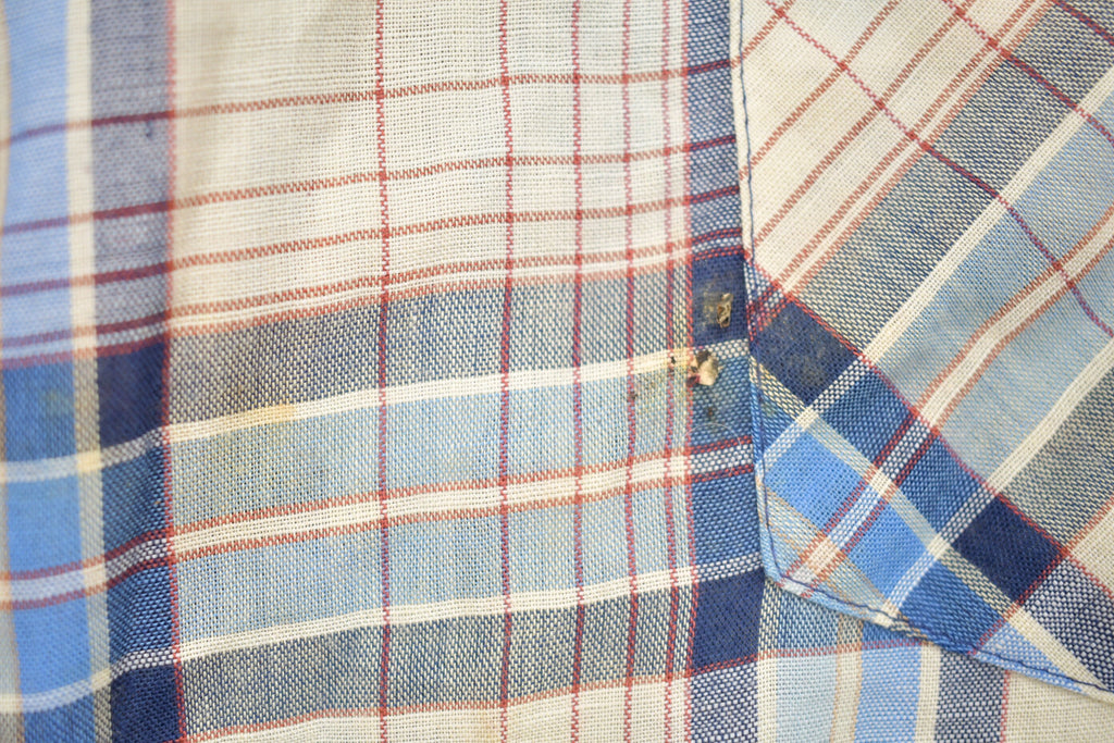 Vintage 1990s Sears Western Wear Plaid Button Up Western Shirt