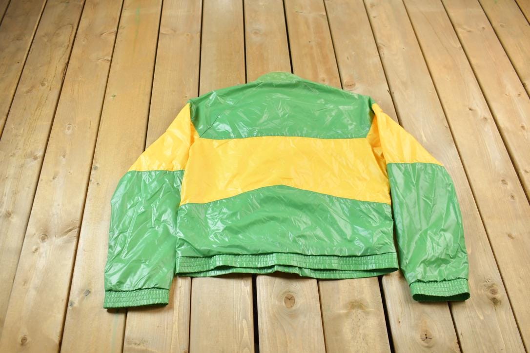 Vintage 1970s Silton Para Cloth Weather Wear Windbreaker Jacket Full Zip Jacket