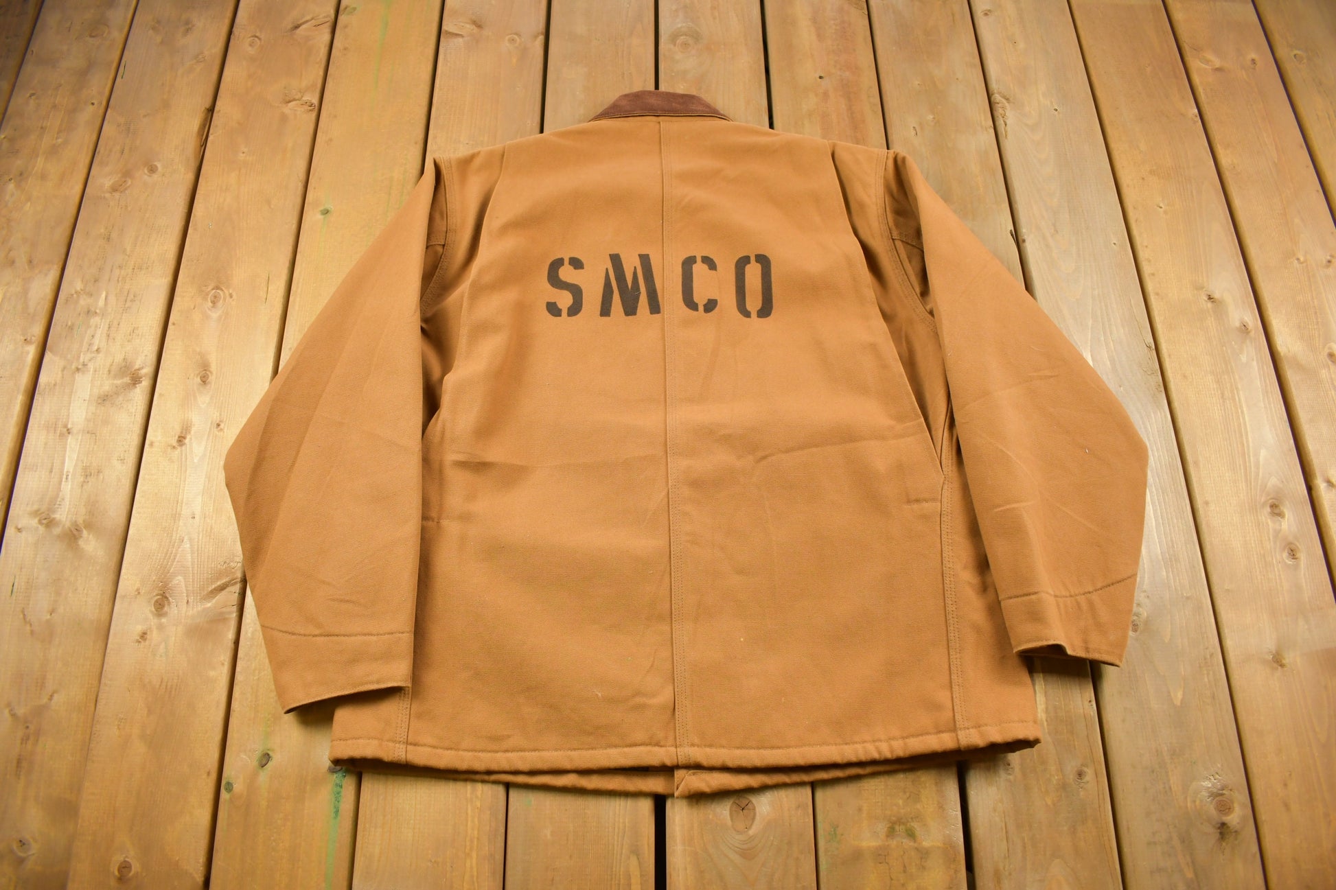 Vintage 1980s Deadstock Carhartt SMCO Blanket Lined Chore Coat Workwear Made In USA