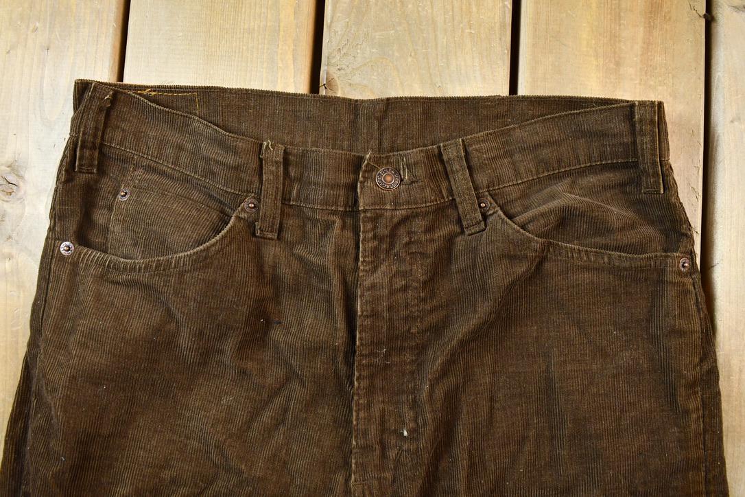 Vintage 1980s Levis White Tab 517 Denim Corduroy Pants Size 32 x 29