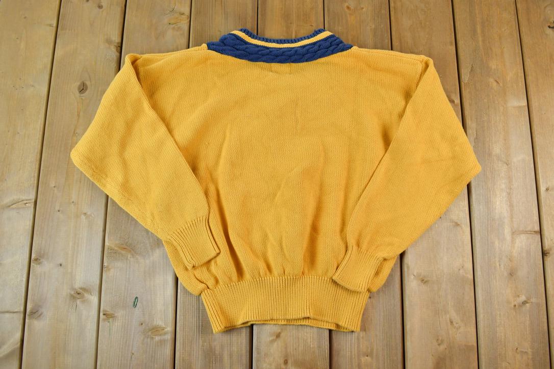 Vintage 1990s Gap Cable Knit V Neck Sweater