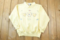 Vintage 1990s Double Collar Floral Design Cute Crewneck Sweater  90s Crewneck  Grandma Sweater  Streetwear  Made In USA  Animal Theme