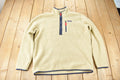 Vintage Y2K Patagonia Oatmeal Deep Pile Half Zip Fleece Sweater