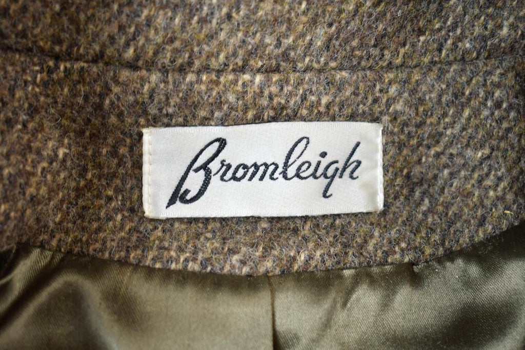 Vintage 1980s Bromleigh 100% Pure Wool Midi Long Coat