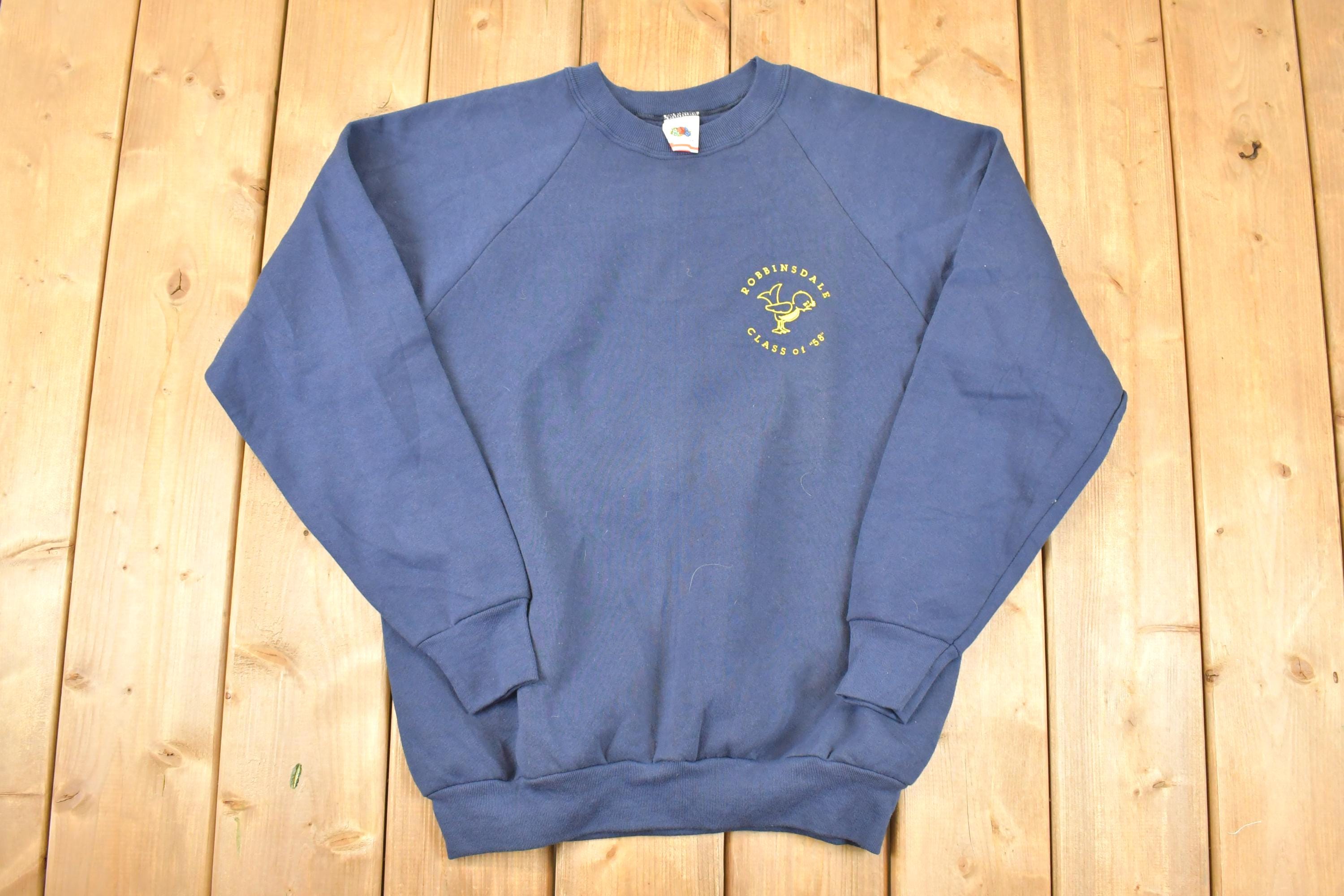 Vintage 1990s Robbinsdale Class Of 58 Graphic Print Crewneck Sweatshirt Men's L
