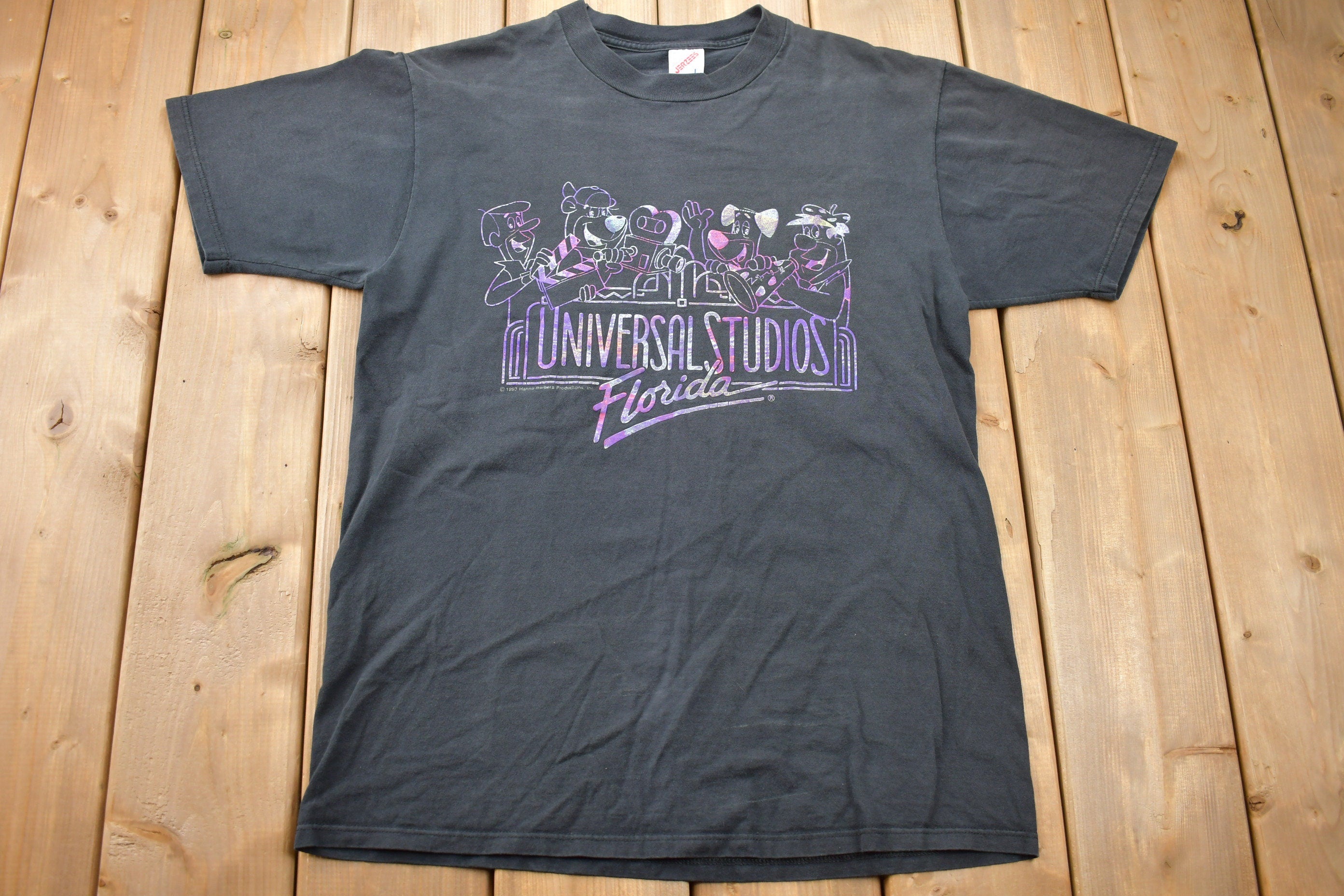 Vintage 1990 Universal Studios Florida Jetsons Yogi Bear Souvenir T Shirt
