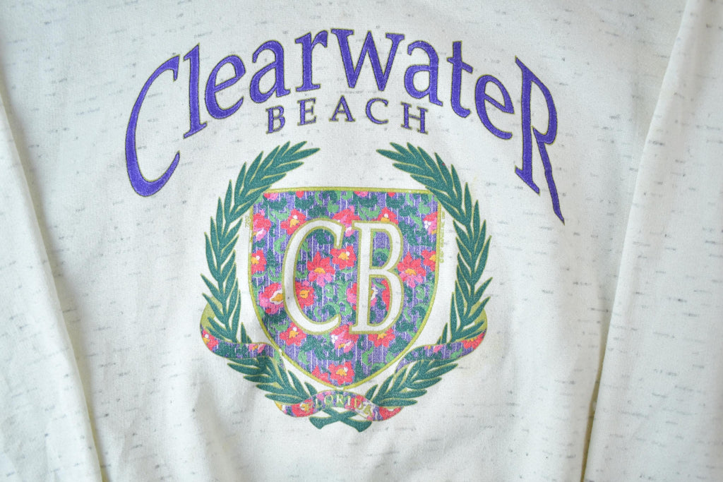Vintage 1990s Clearwater Beach Florida Hoodie Sweatshirt