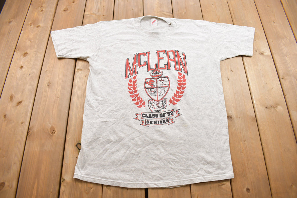 Vintage 1992 Mclean HS Graduate Collegiate T-Shirt