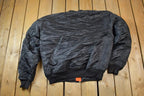 Vintage 1990's Military Reversible Bomber Zip Up Army Jacket