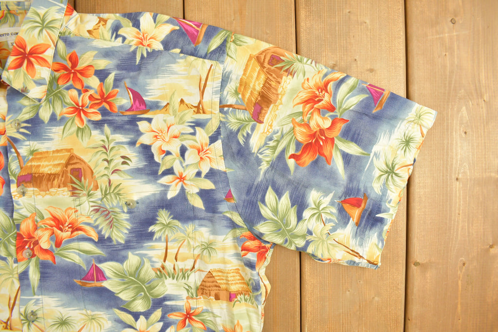 Vintage 1990s Pierre Cardin Short Sleeve Button Up Hawaiian Shirt