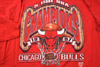 Vintage 1997 Chicago Bulls NBA 5-Peat Champions Logo Athletic Made In USA Graphic T-Shirt