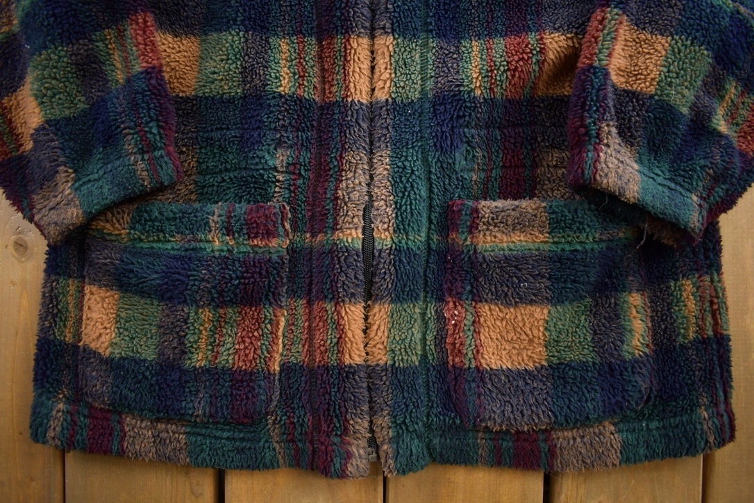 Vintage 1980s Cold Water Creek Fleece Sweater Size L