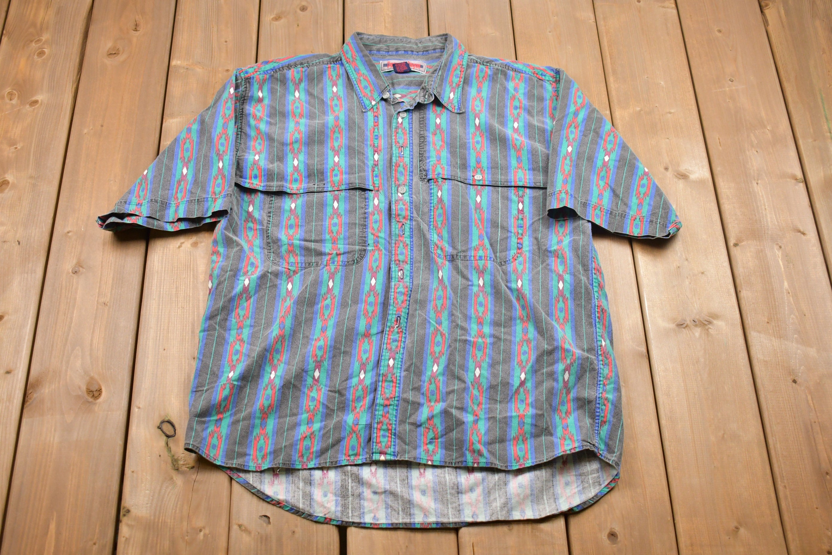 Vintage 1990s Duncan and Dugan Button Up T-Shirt